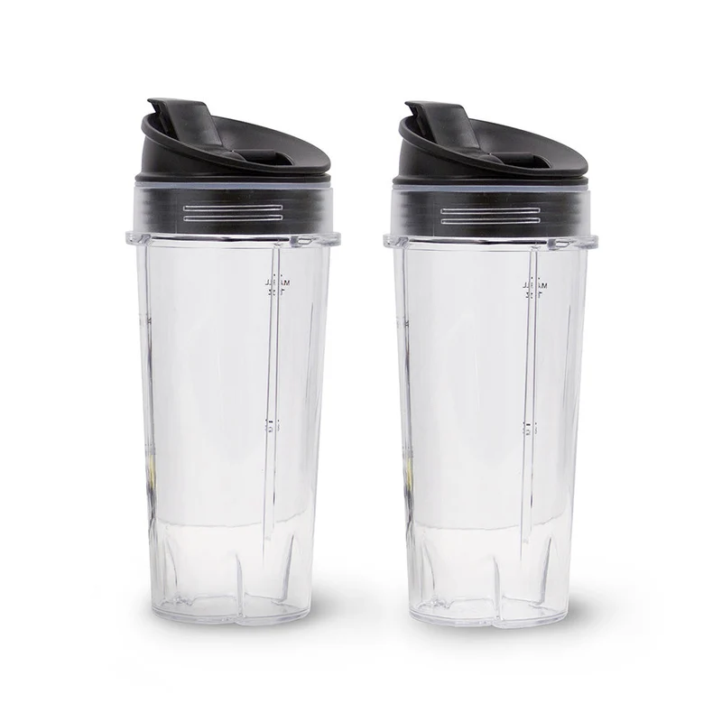 Pack de 2 vasos de 470 ml con tapas herméticas con boquilla Ninja