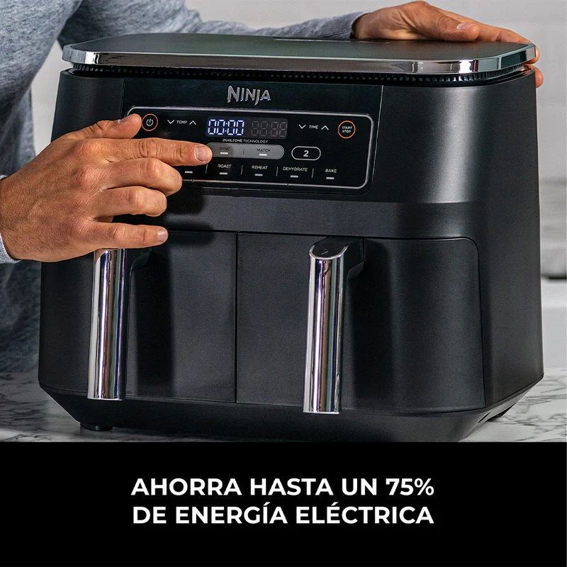 Freidora de Aire doble Ninja 6 en 1 de 7.6L