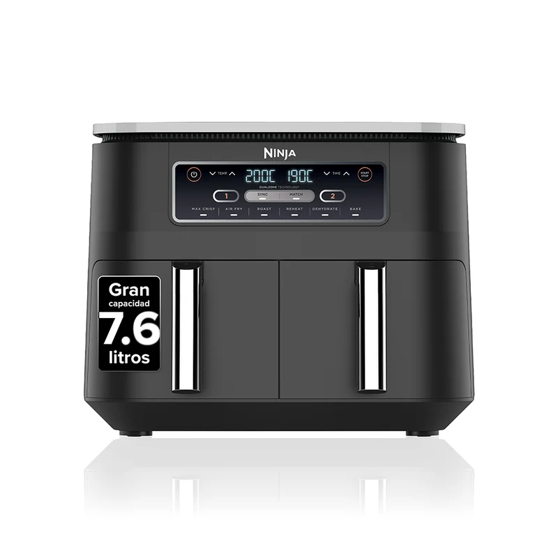 Freidora de Aire doble Ninja 6 en 1 de 7.6L