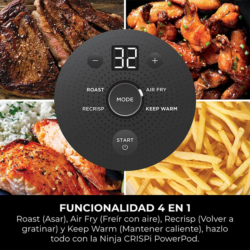 Freidora de Aire Crispi Portatil 3,8 Litros Ninja