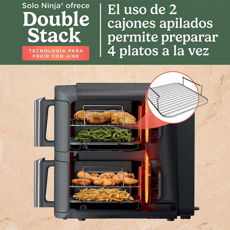 Freidora de Aire Vertical Double Stack XL 9.5L Ninja