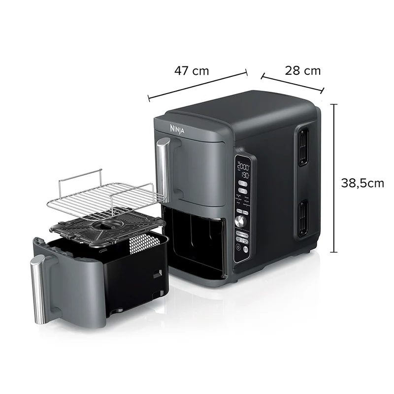 Freidora de Aire Vertical Double Stack XL 9.5L Ninja