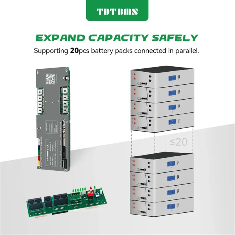 EU Stock-EEL 48V 16S Pro Max Server Rack DIY Unit Wi-Fi Built-in YX BMS Box Inverter 2A Active Balance Hydraulic Magnet DC Breaker Class-T Fuse Energy Storage System