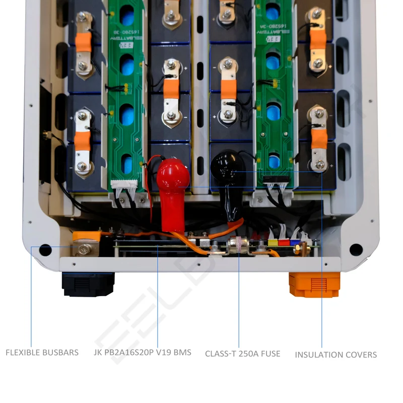EU Stock-EEL 48V 16S V6-Pro MAX JK Battery Pre-assembled CATL 314Ah Stackable Pack with 200A V19 JK BMS Free Shipping & Free Tax & With Cells