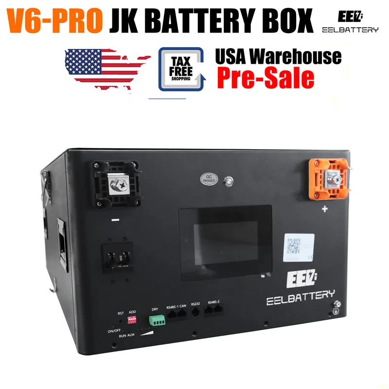 USA Stock-EEL 48V 16S V6-Pro JK Battery Stackable Box DIY Kits with 200A JK V19 BMS Energy Storage System Pre-Sale