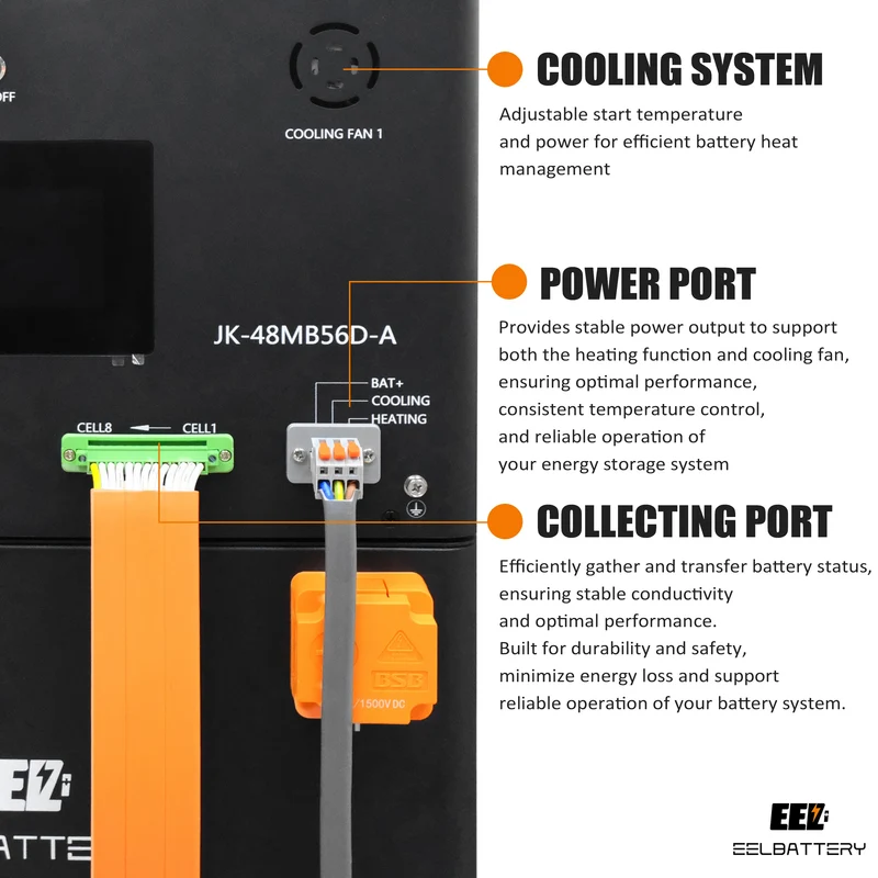 EU Stock-EEL 32kwh 51.2V 16S 628Ah EVE MB56 Horizontal Battery Box DIY Kits with 300A JK V19 BMS For Solar Energy Storage System EV RV
