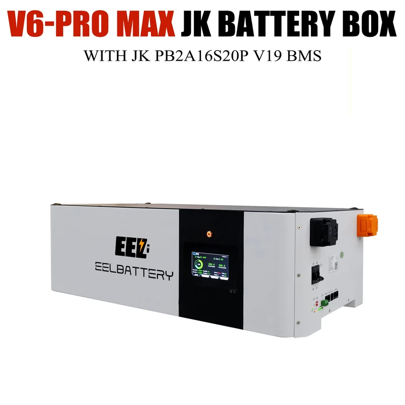 EEL 48V 16S V6-Pro MAX Battery Stackable Box DIY Kits with 200A V19 Inverter BMS Energy Storage System Free Shipping & Free Tax