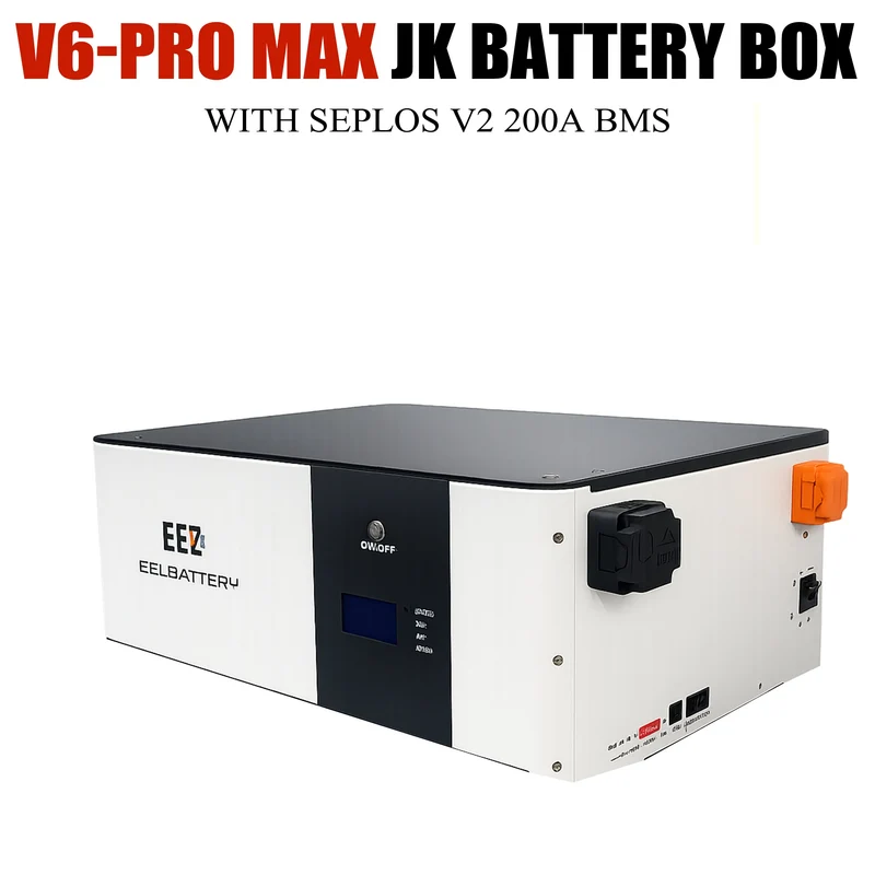 EEL 48V 16S V6-Pro MAX Battery Stackable Box DIY Kits with 200A V19 Inverter BMS Energy Storage System Free Shipping & Free Tax