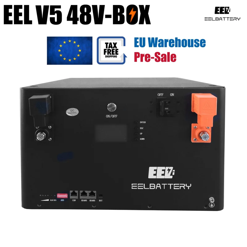 EEL 48V 16S V5 DIY Battery Server Rack Box Kits with Bluetooth Seplos BMS Energy Storage Stackable EU Shipping