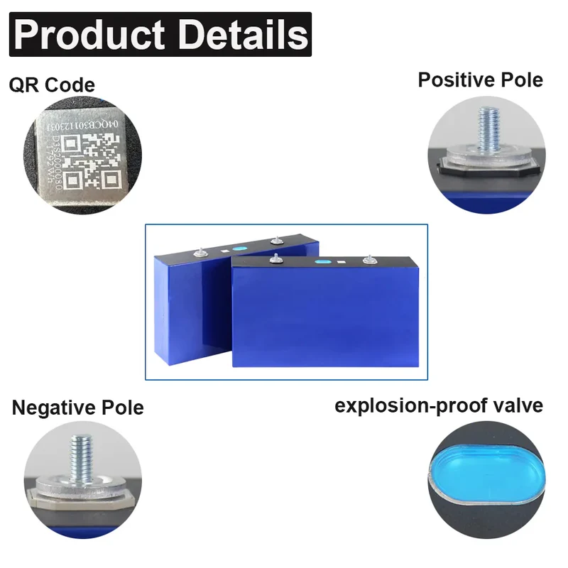 EU Stock-3.2V 628Ah EVE MB56 with M8 Studs Grade A LiFePO4 Battery Cells Free Shipping& Free Tax& With Cells Pre-sale