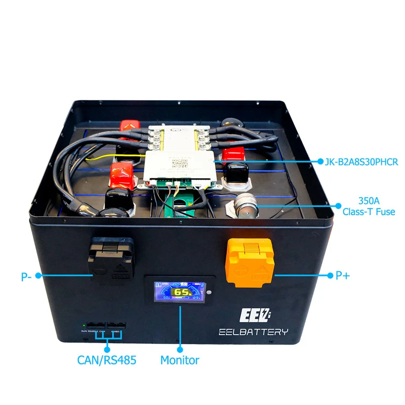 12V LiFePO4 MB56 Battery DIY Kit with 300A JK-B2A8S30P BMS 2A Balance,350A Class T Fuse