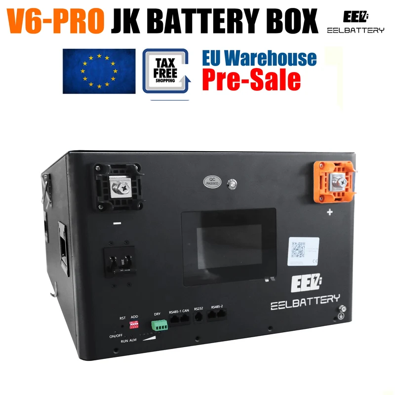 EU Stock-EEL 48V 16S V6-Pro JK Battery Stackable Box DIY Kits with 200A V19 Inverter BMS Energy Storage System Pre-sale Free Shipping & Free Tax & With Cells