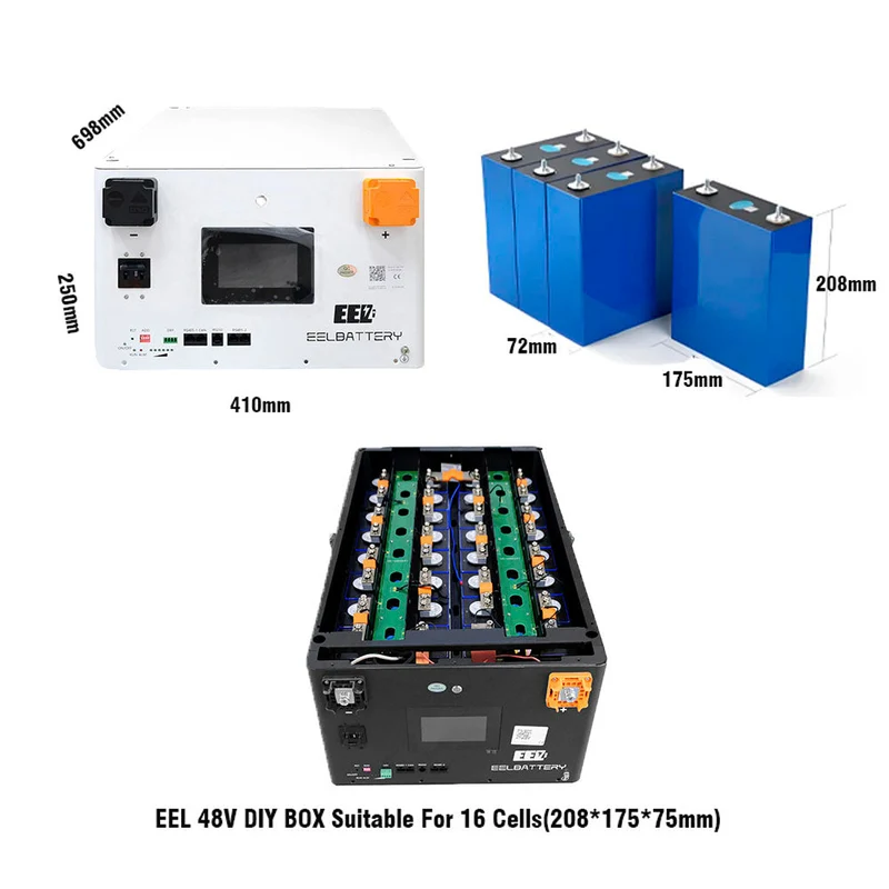 EU Stock-EEL 48V 16S V6-Pro JK Battery Stackable Box DIY Kits with 200A V19 Inverter BMS Energy Storage System Pre-sale Free Shipping & Free Tax & With Cells