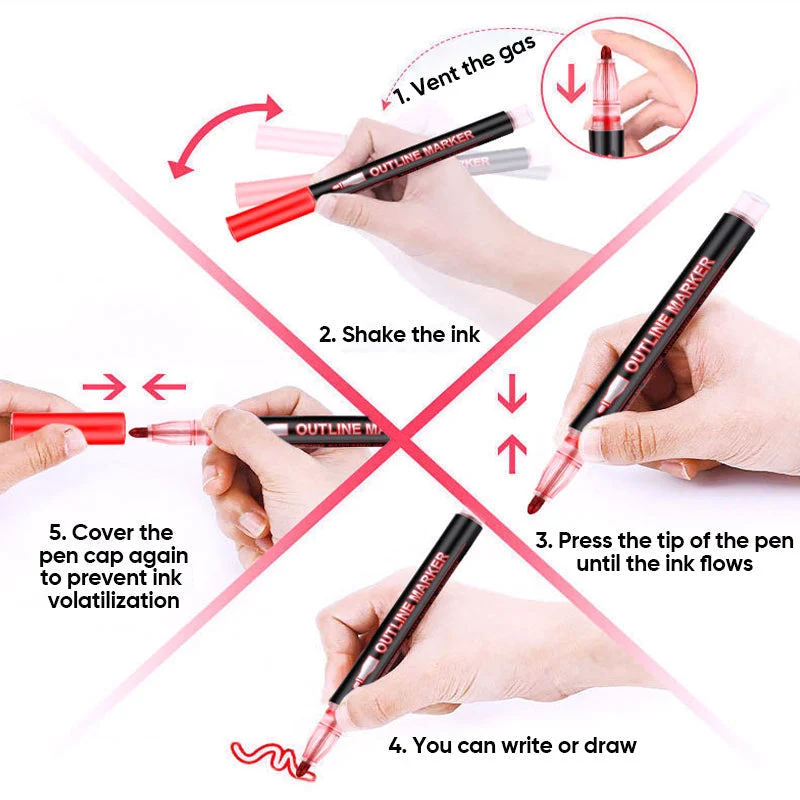 🎁Loovkingitustele SOODUS 49% -🎁Valguspulgad Graffiti Pliiatsid-EE