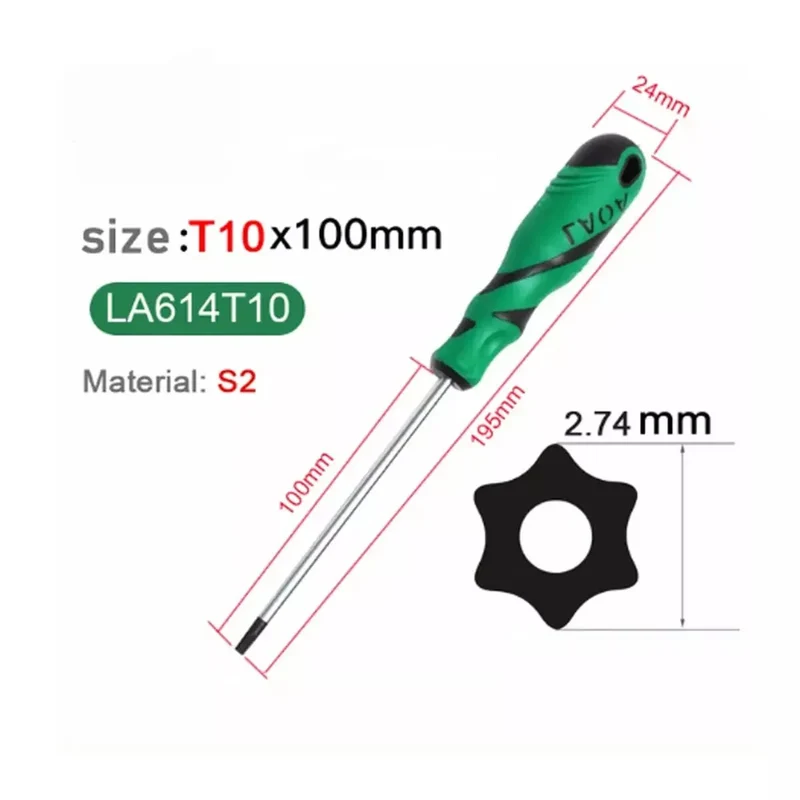Destornillador inviolable Torx T10