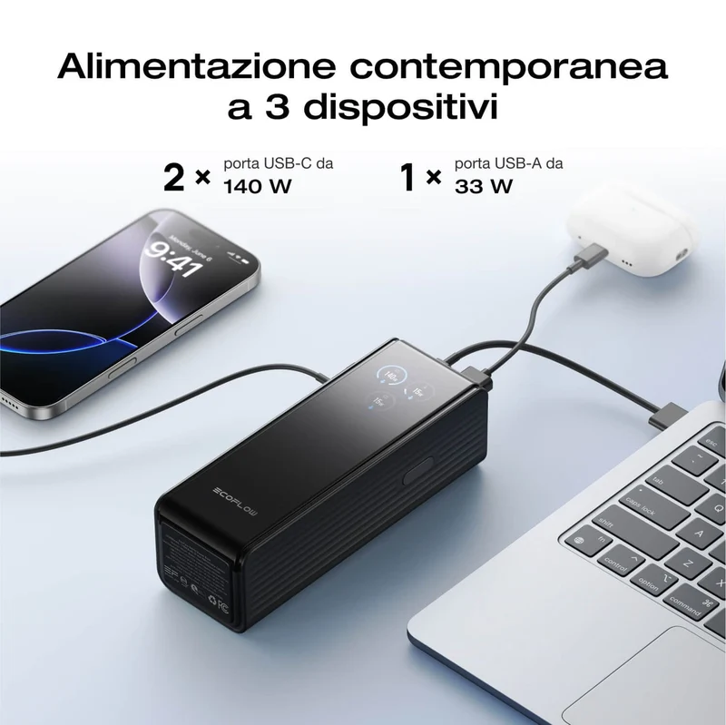 EcoFlow RAPID 25000mAh Power Bank in Verde