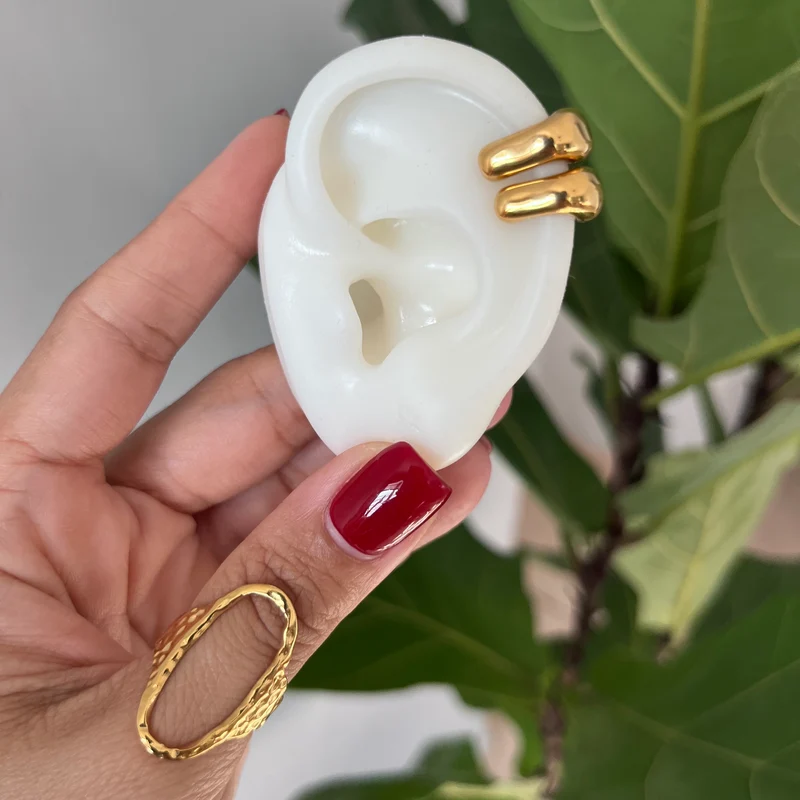 Clip de oreja minimalista [2 piezas]