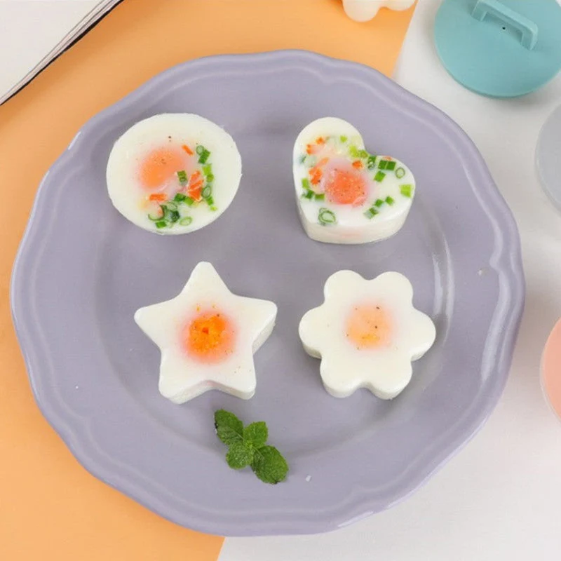 Adorable molde para huevos cocidos🥚🥚 4 piezas/juego con pincel-ES