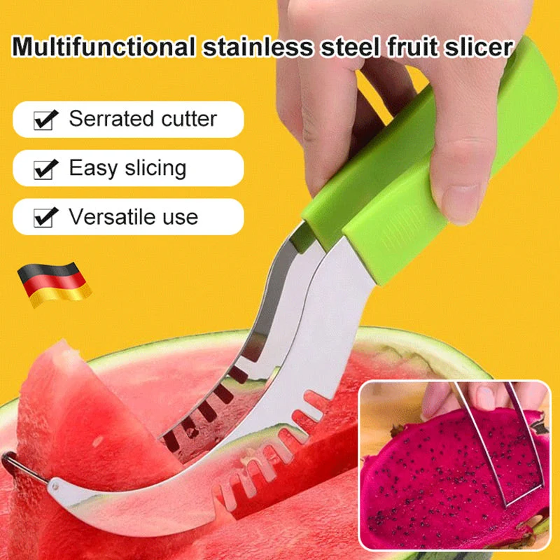 🍉🔪Daugiafunkcinė nerūdijančio plieno vaisių pjaustyklė