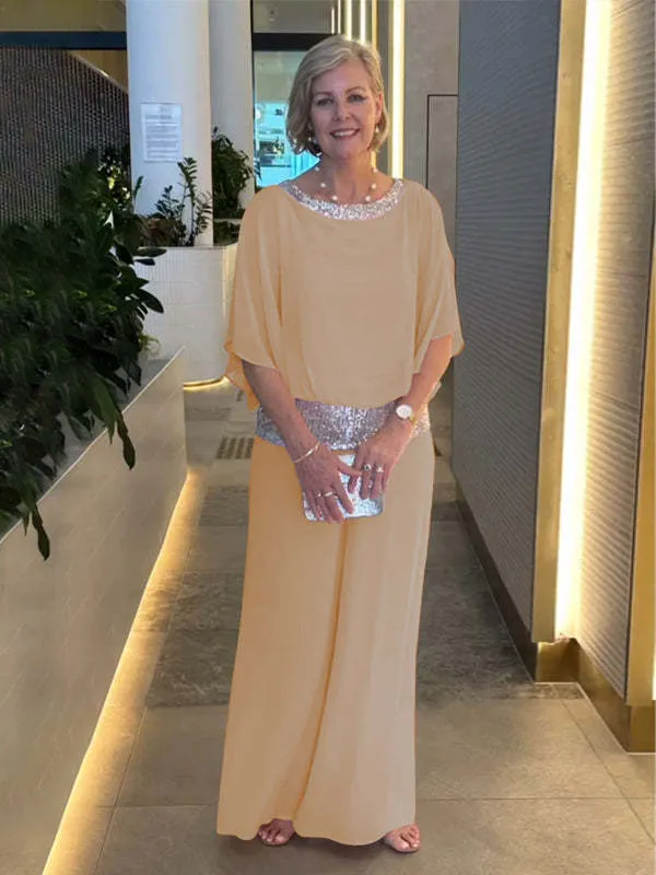 Elegants divdaļīgs Colorblock komplekts ar fliteriem-LV